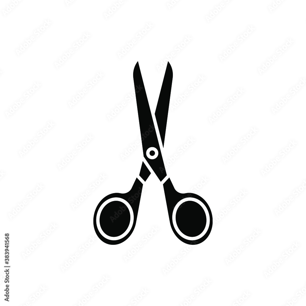 Scissors icon, logo isolated on white background. eps 10