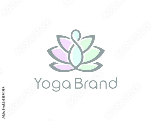 Lotus people vector logo for sale.