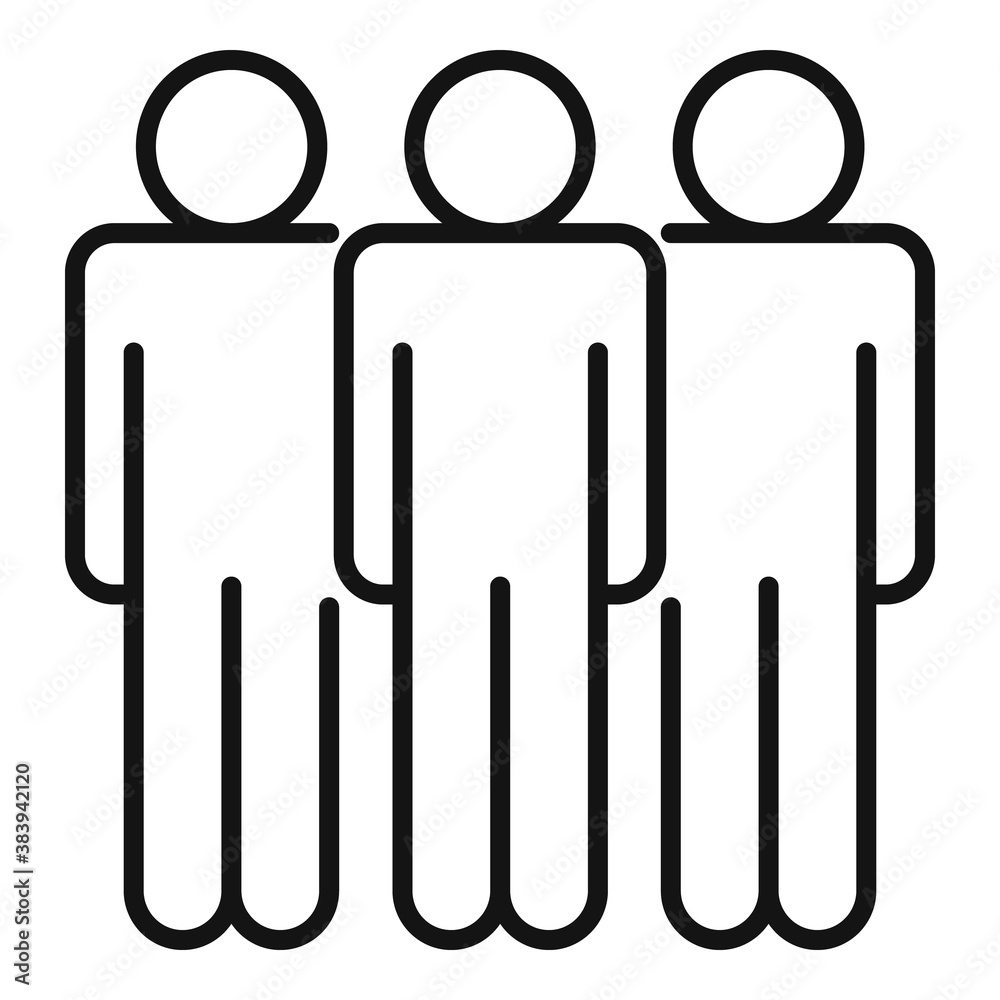 Group affection icon. Outline group affection vector icon for web design isolated on white background Group affection icon. Outline group affection vector icon for web design isolated on white background