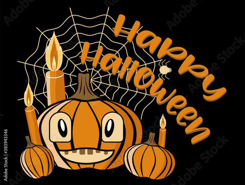 Vector illustration of Happy Helloween