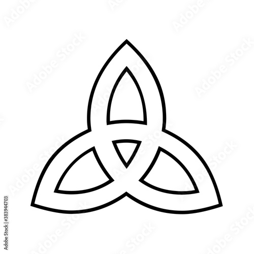 Interlaced triquetra symbol