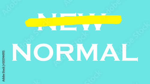 simple illustration protesting the new normal