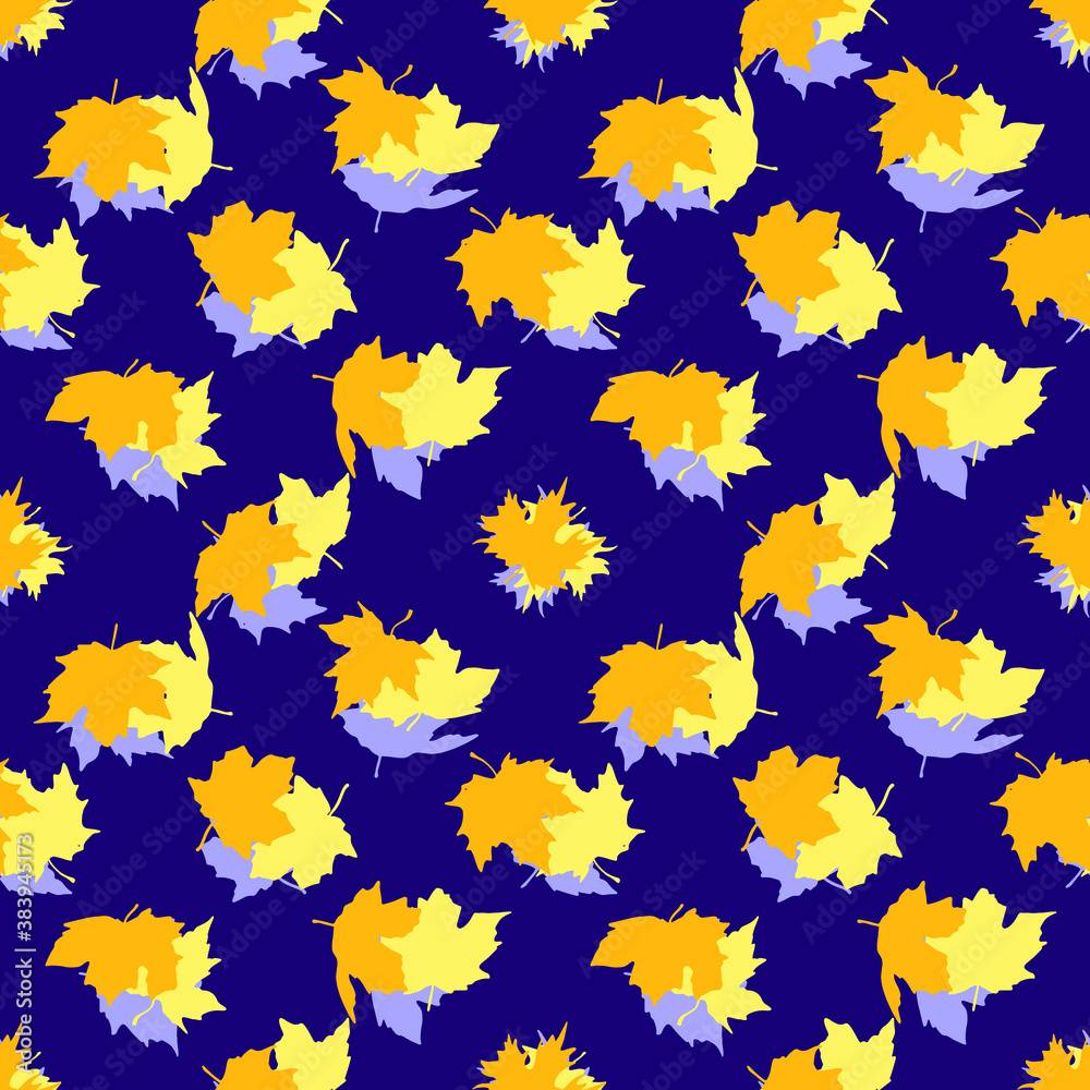 Pattern from different leaves. Vegetable background. Seamless vector pattern for textiles, fabrics, packaging, clothing.