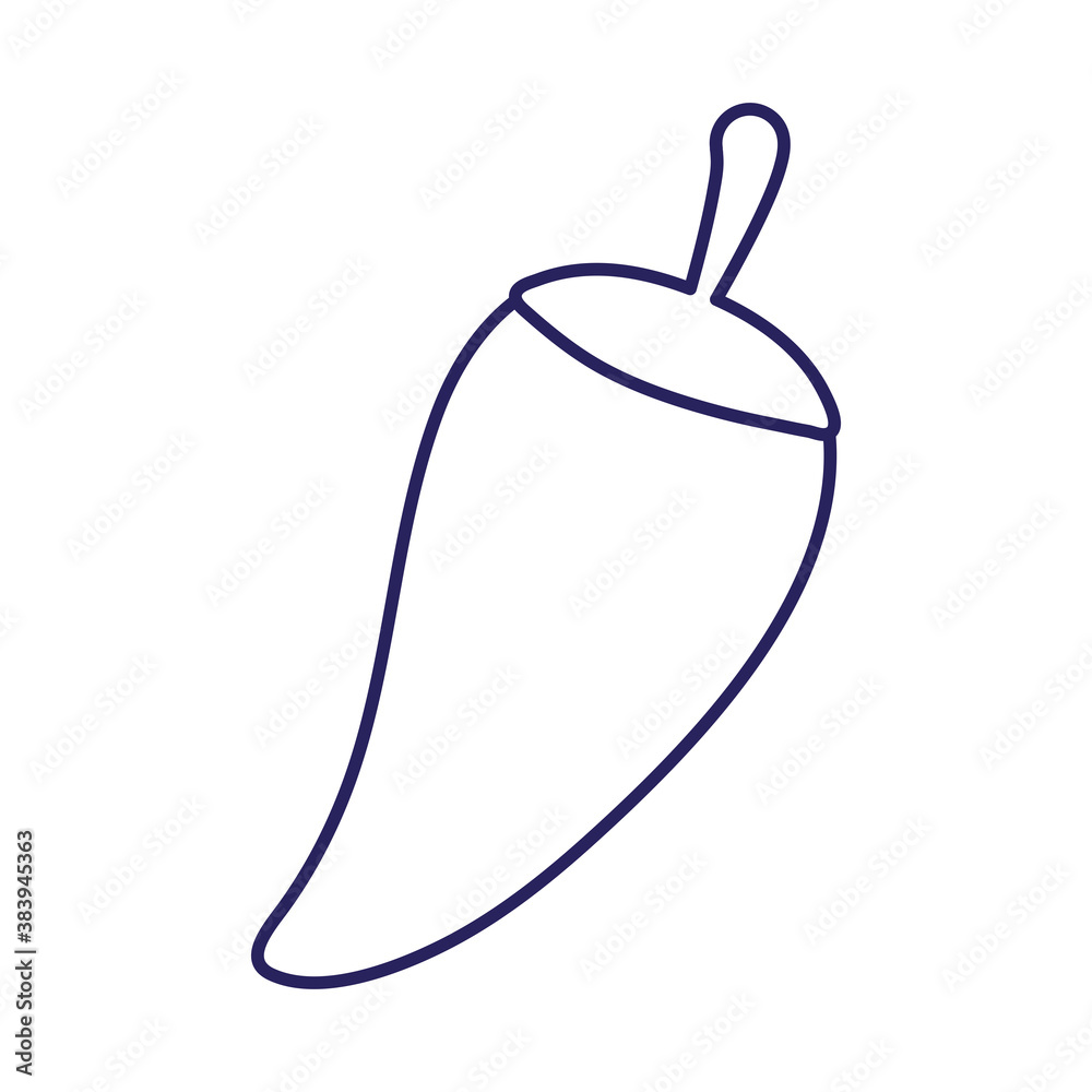 chilli vegetable line style icon vector design chilli vegetable line style icon vector design