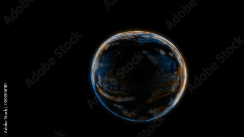 Soap Bubble seamless loop on Green Screen