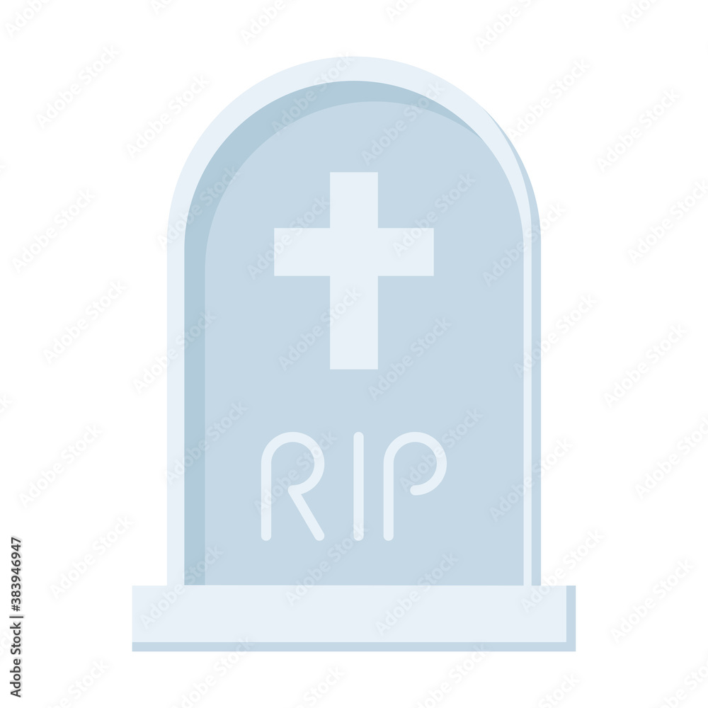 cemetery tomb with cross flat style icon cemetery tomb with cross flat style icon