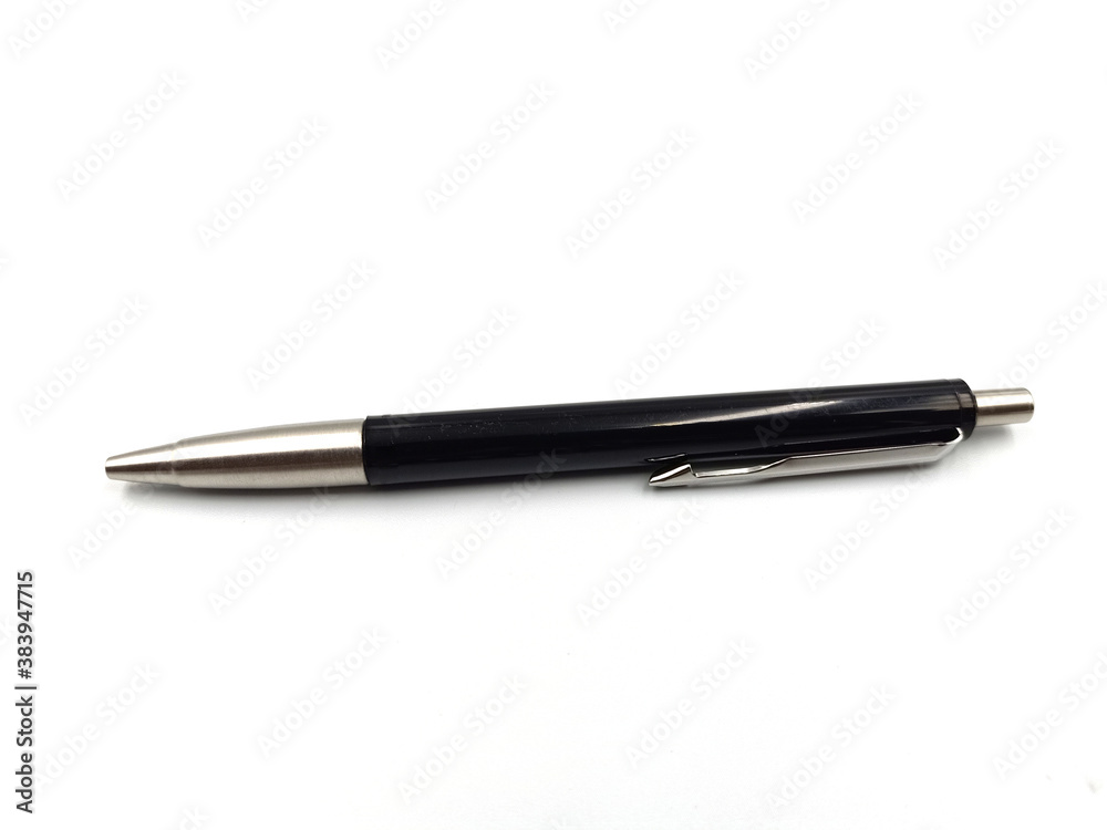 An isolated black pen on white background An isolated black pen on white background