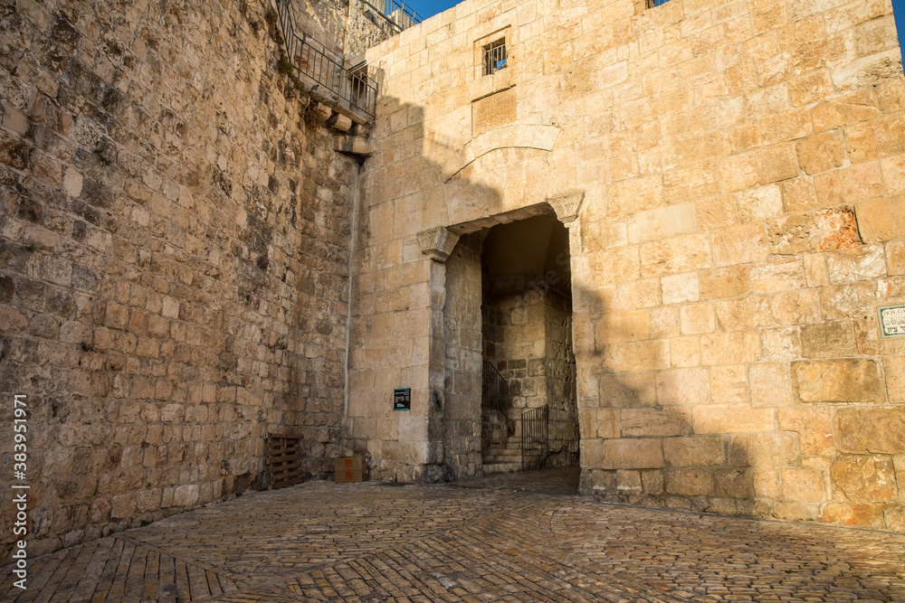 Zion's Gate in Jerusalem, Israel