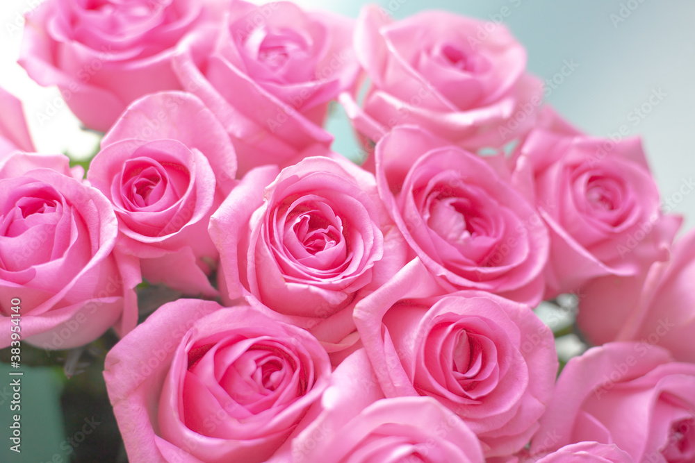 A festive bouquet of delicate pink roses. Beautiful flowers for a celebration. A festive bouquet of delicate pink roses. Beautiful flowers for a celebration.