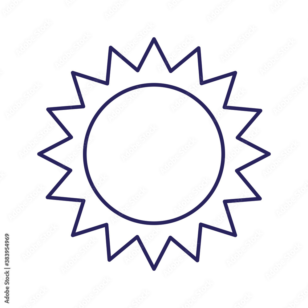 sun line style icon vector design sun line style icon vector design