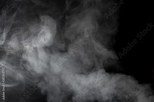 Thick smoke on a black background