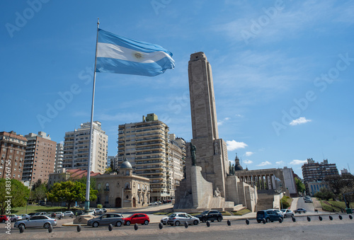The historic flag monument in the city of Rosario, Argentina