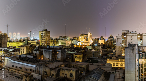 Vista del centro de la ciudad de Córdoba, toma nocturna