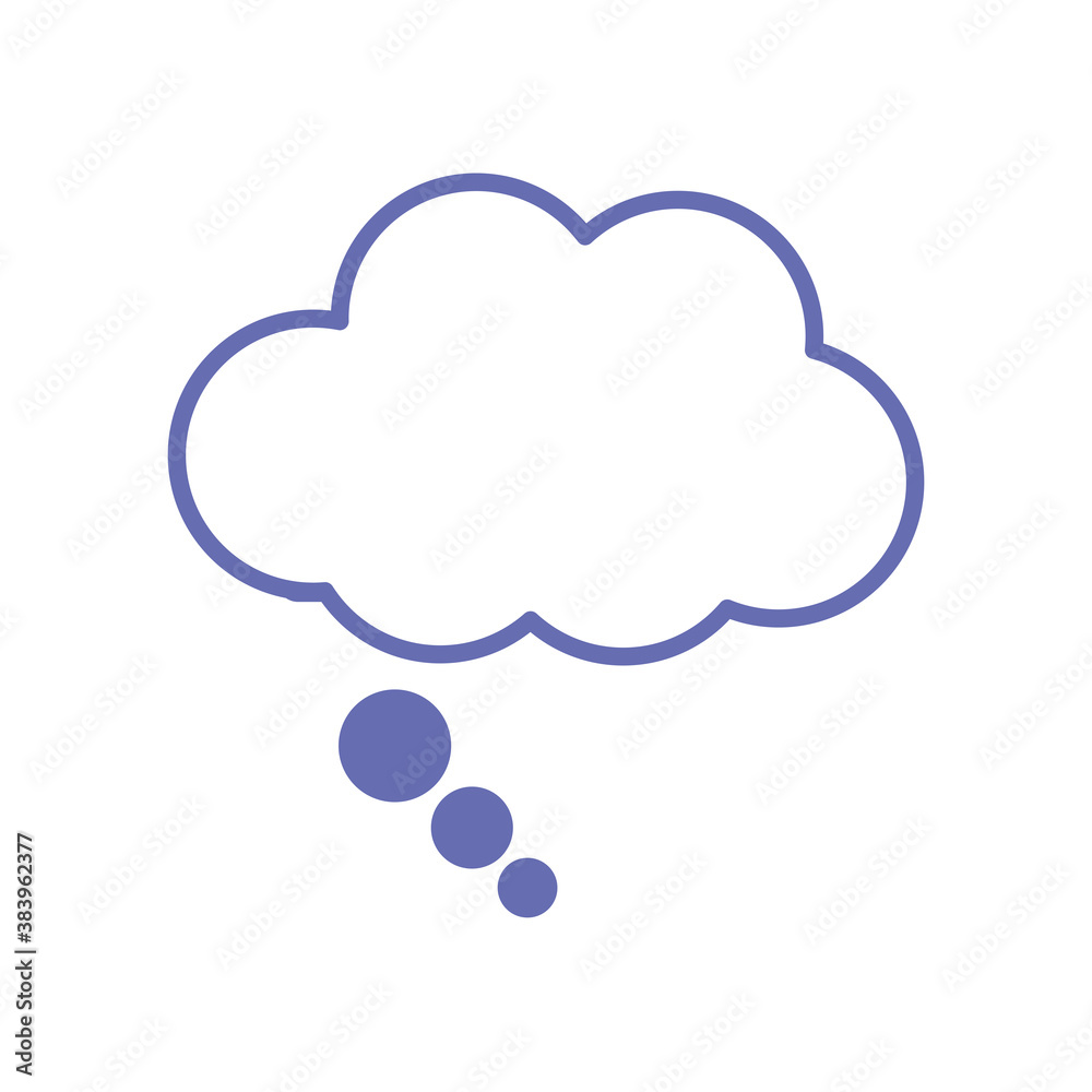 sleeping cloud bubble line and fill style icon vector design sleeping cloud bubble line and fill style icon vector design