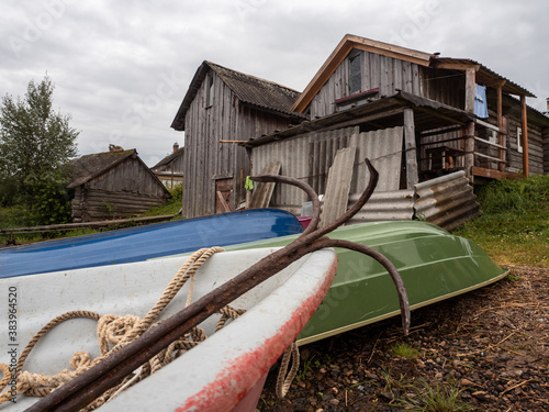 Old Russian village in Karelia photo