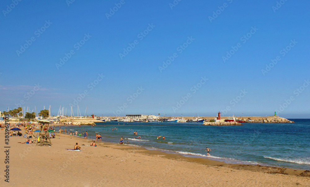 Playa de Villajoyosa, Alicante, España Playa de Villajoyosa, Alicante, España