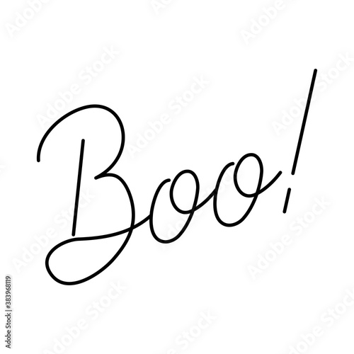boo word halloween lettering icon