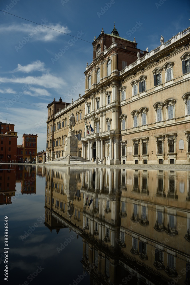 reflections of a renaissance palace of modena