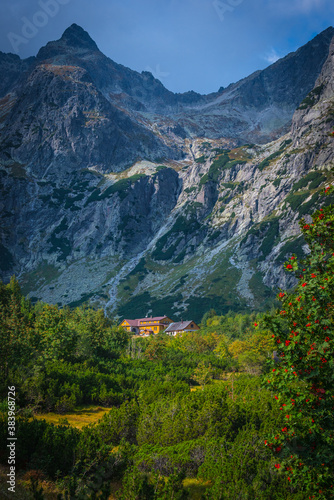 Obraz na płótnie Tatry Wysokie - Słowacja, wejście na Sławkowski Szczyt w salonie
