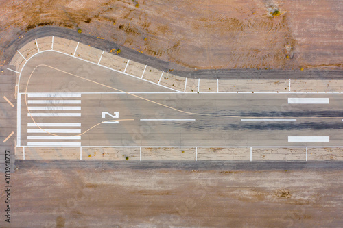 Airport Runway, Aerial image.