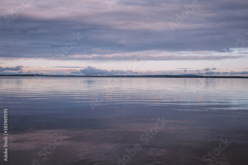 The colourful veiw of the crystal-clear lake