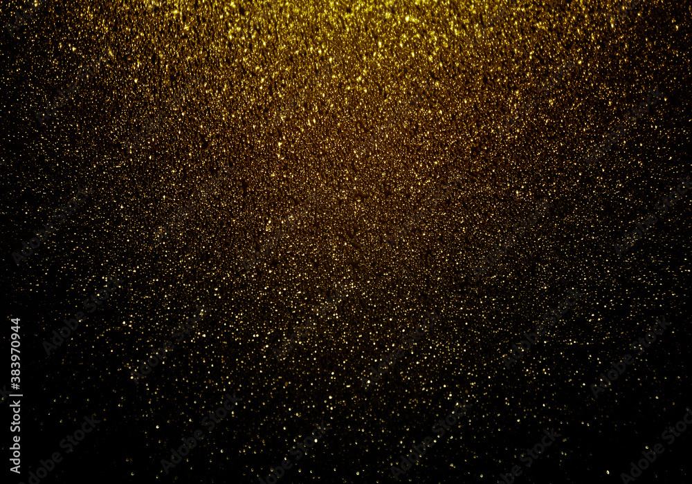 Shiny gold and black glitter texture background