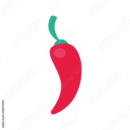 Isolated chilli vegetable vector design