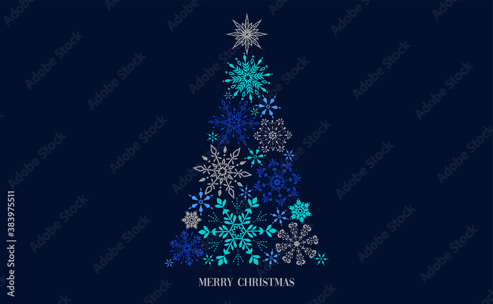 Christmas tree Snowflake Navy blue Christmas tree Snowflake Navy blue