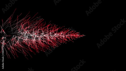 Wallpaper Mural Slow motion 3D animation of white and red fiber optics light particles - 4K 3D render of an abstract background animation with colorful fiber optics made out of light particles Torontodigital.ca