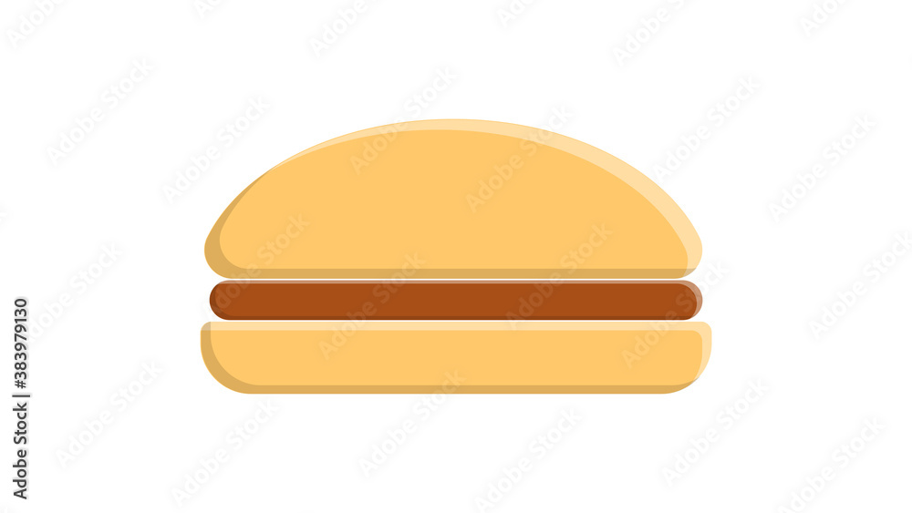 colorful and bright burger on a white background, vector illustration. junk food, delicious fast food lunch. burger with warm brown filling. social media icon, wallpaper colorful and bright burger on a white background, vector illustration. junk food, delicious fast food lunch. burger with warm brown filling. social media icon, wallpaper