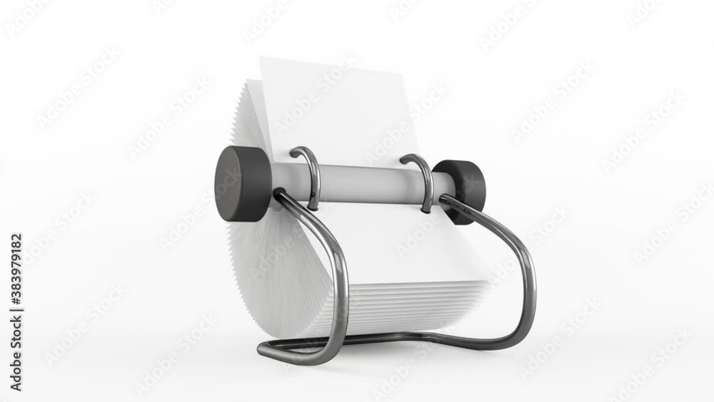 Rolodex animation - Flipping and rolling pages of a rolodex style ...