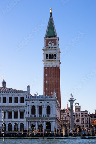 A view towards St Mark`s Campanile as it overlooks the Grand Canal  © Simon