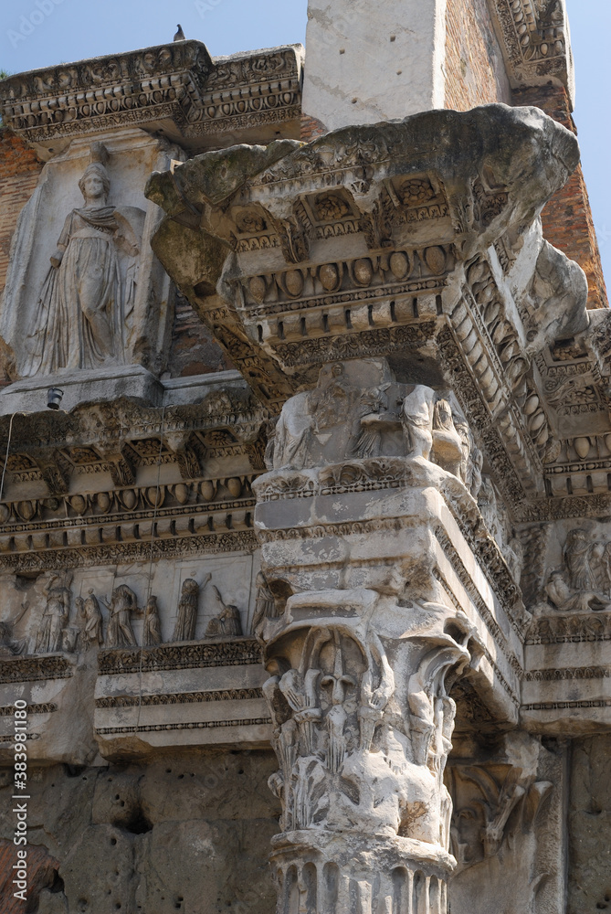 Detail of the Ruins of the Forum of Nerva