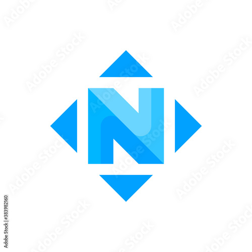 Modern Letter N logo design vector