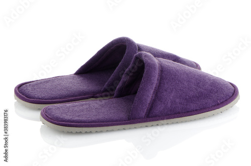 Quadro su tela A pair of purple slippers