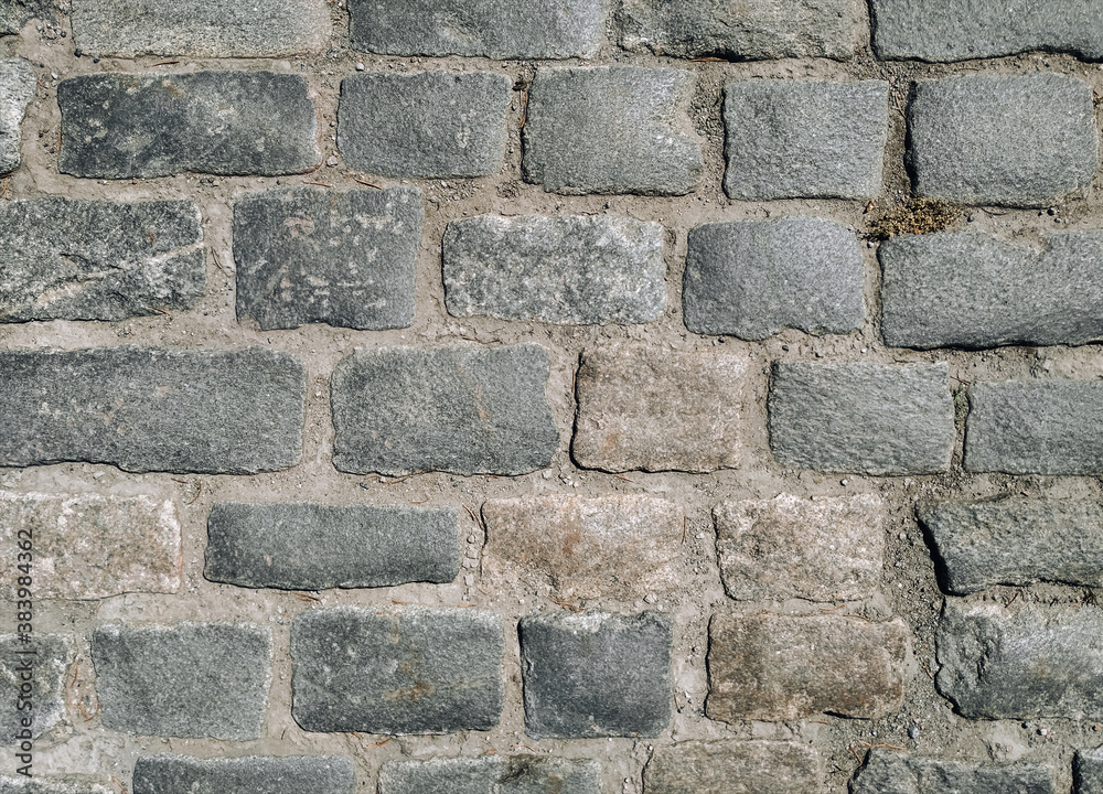 Texture of gray paving stones, top view. Texture of gray paving stones, top view.