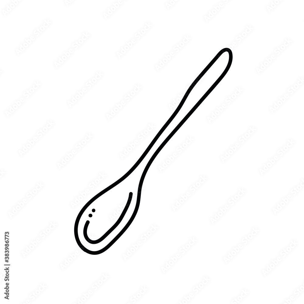 spoon line style icon vector design spoon line style icon vector design