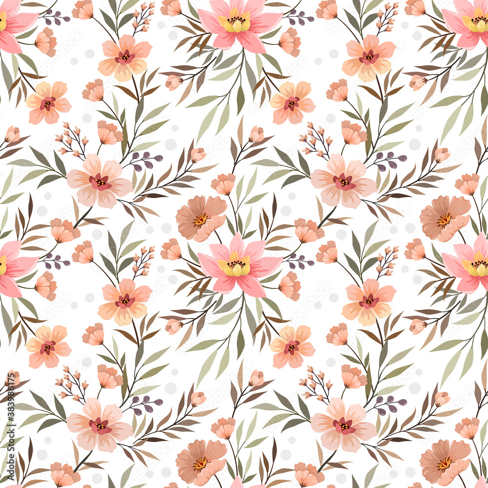 custom made wallpaper toronto digitalColorful hand draw flowers seamless pattern for fabric textile wallpaper.