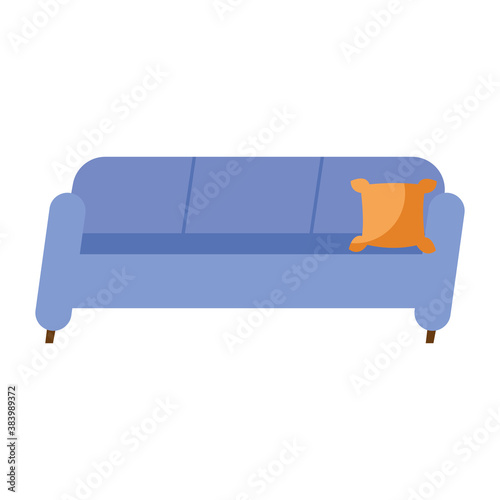 home couch with pillow vector design