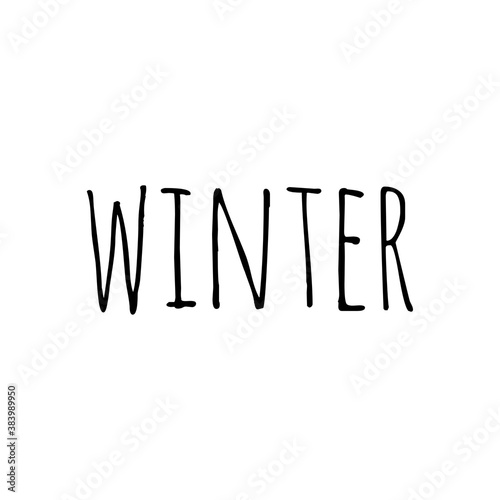 Winter word illustration