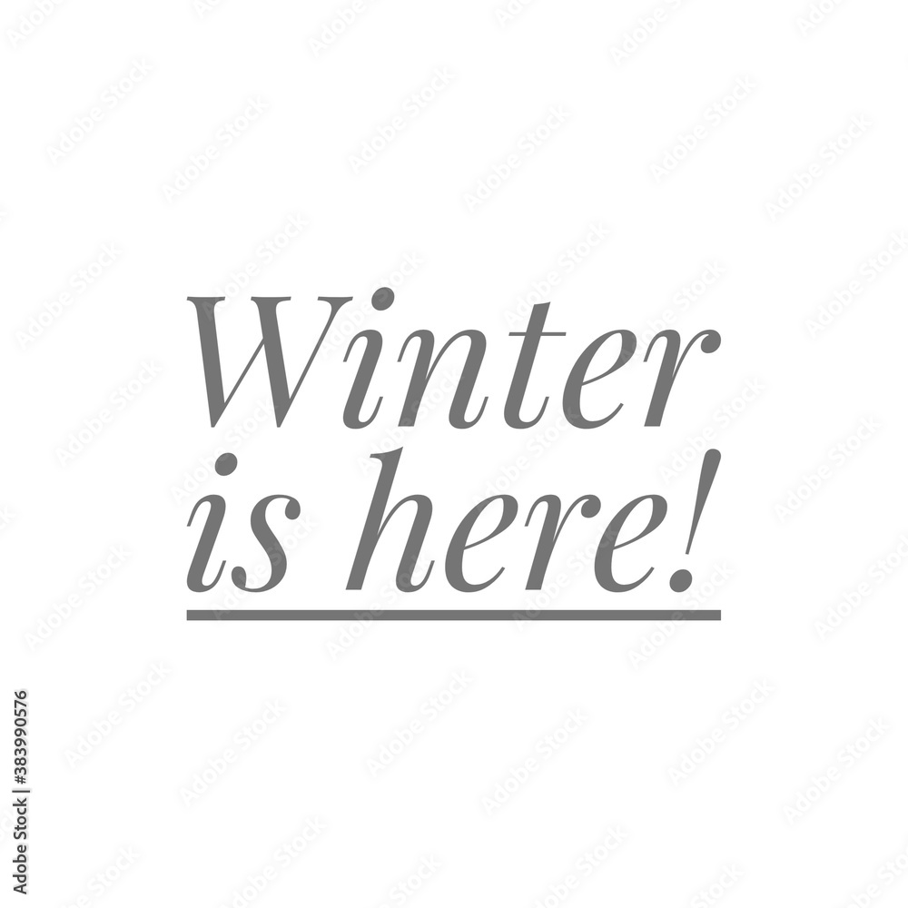 Winter word illustration Winter word illustration