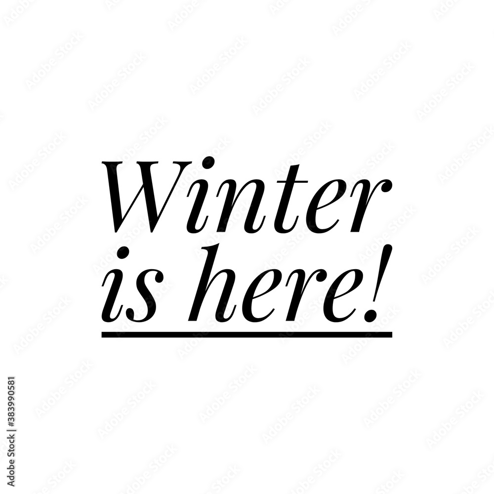 Winter word illustration Winter word illustration