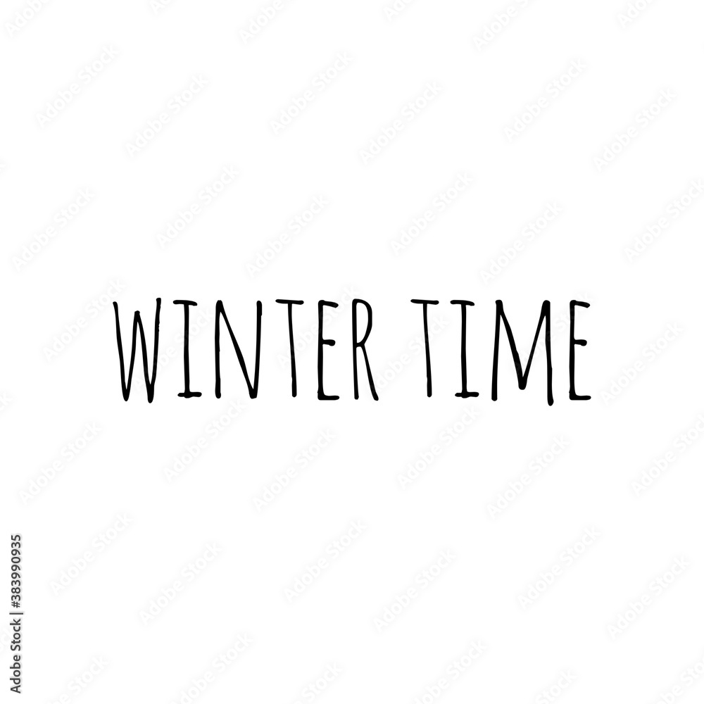 Winter word illustration