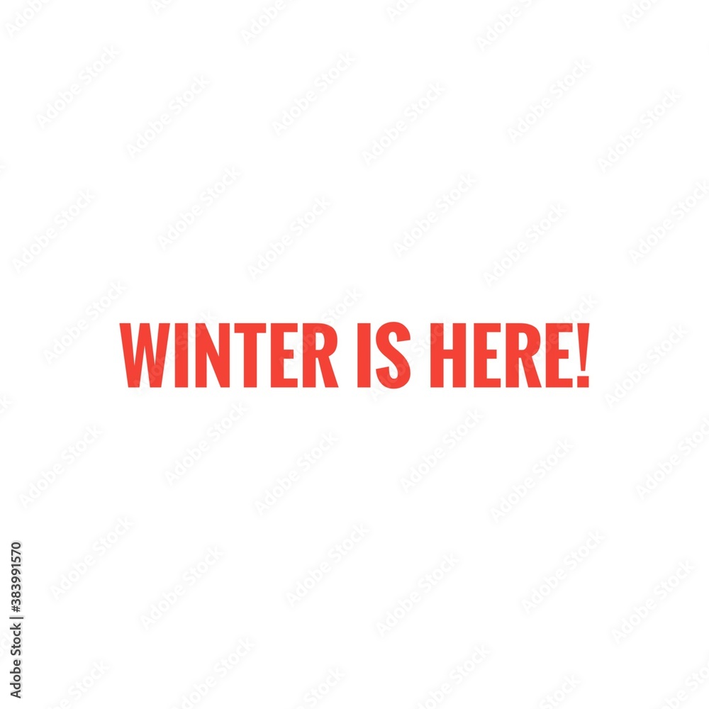 Winter word illustration Winter word illustration