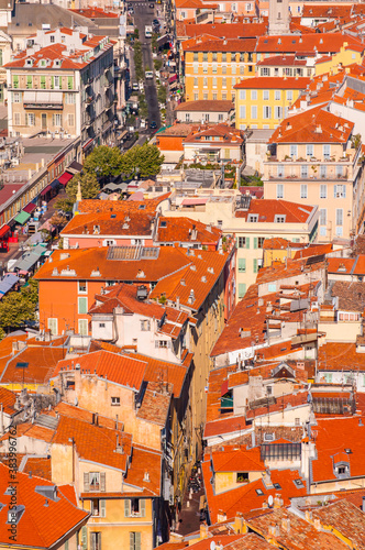 Rooftops of Nice city, france