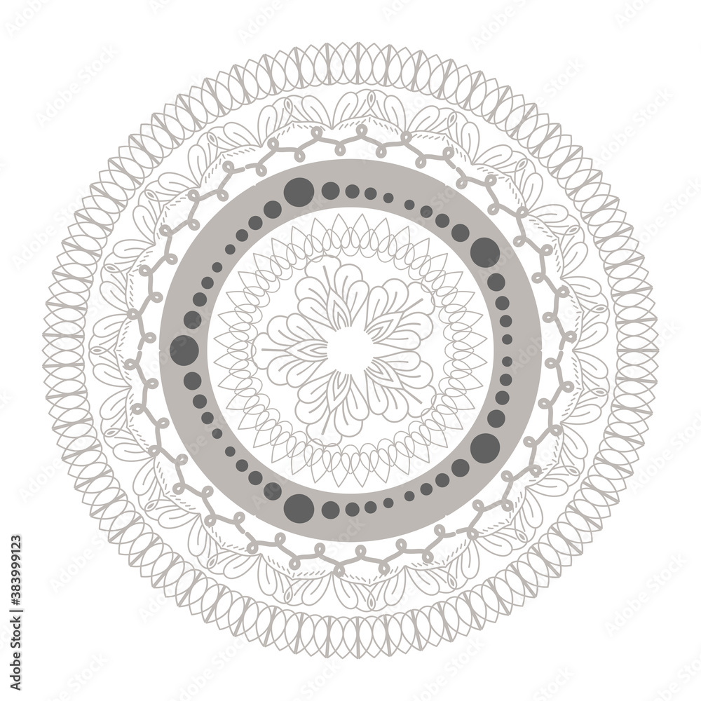 mandala silver icon vector design mandala silver icon vector design
