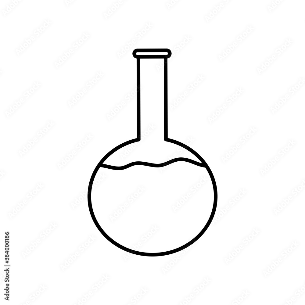 icon of chemical flask icon, line style icon of chemical flask icon, line style