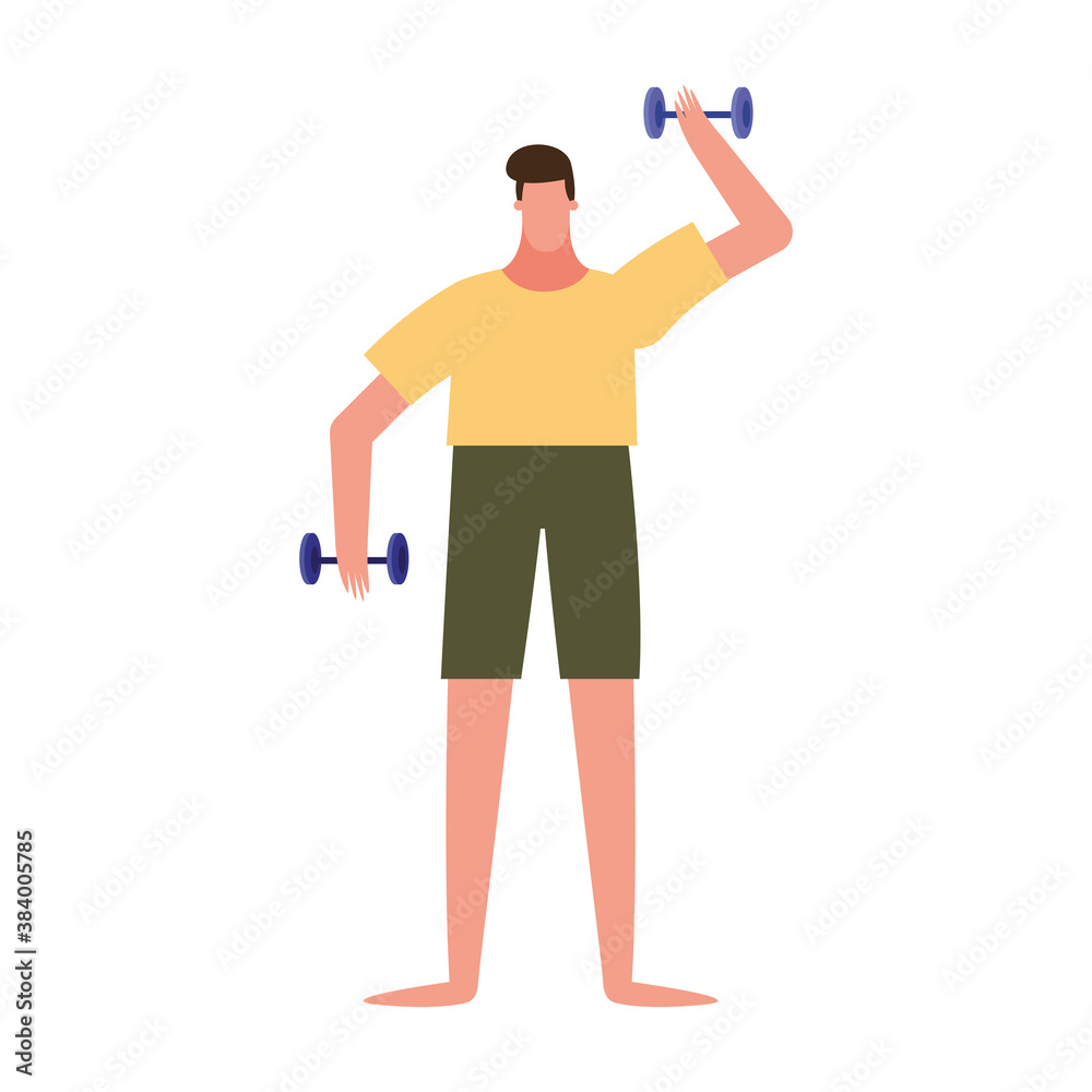 Man lifting weight vector design Man lifting weight vector design