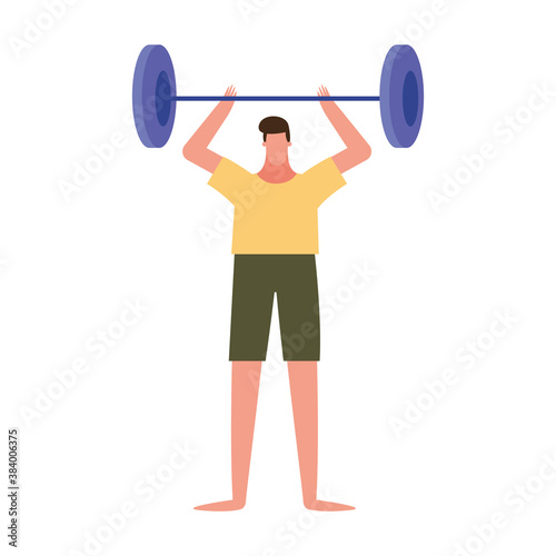 Man lifting weight vector design
