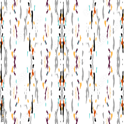 Ikat, Tie Dye. Batik, Hand Drawn Ornament. 